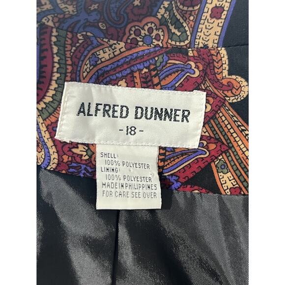 Vintage Whimsigoth Black Paisley Oversized Big Shoulder Jacket Blazer size 18 - Picture 6 of 6